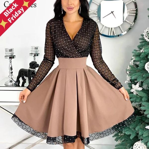 capucines fashion shiny sequin diamond mesh stitching dress women spring autumn sheer long sleeve belted slim a line dresses casual, Black;gray
capucines fashion shiny sequin diamond mesh stitching dress women spring autumn sheer long sleeve belted slim a line dresses casual, Black;gray