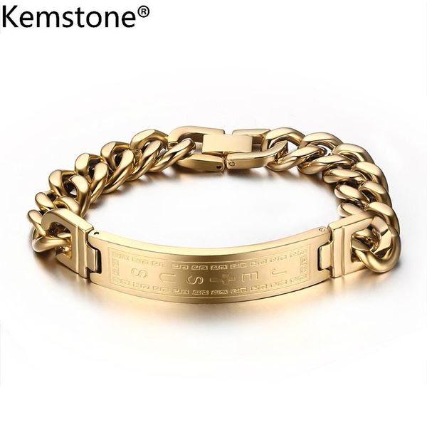 link, chain kemstone retro cross gold/sliver color stainless steel bend men bracelet jewelry gift, Black
link, chain kemstone retro cross gold/sliver color stainless steel bend men bracelet jewelry gift, Black