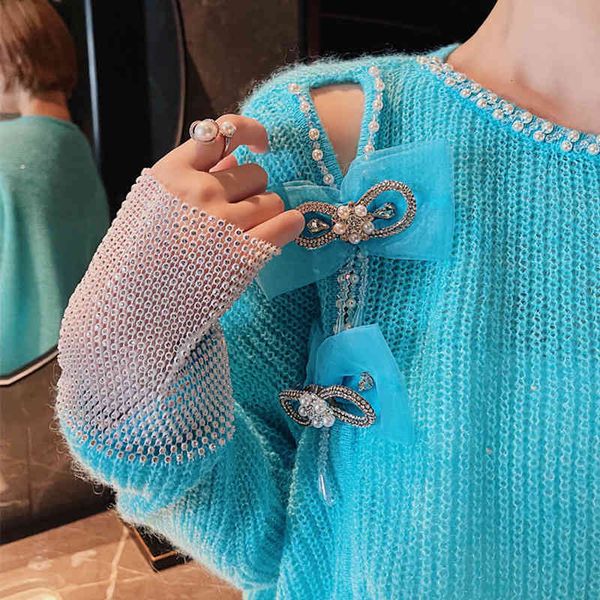 sweater knit meitong 2021 early autumn and winter lazy style ted bottomed shirt with diamond sleeve for women, White;black
sweater knit meitong 2021 early autumn and winter lazy style ted bottomed shirt with diamond sleeve for women, White;black