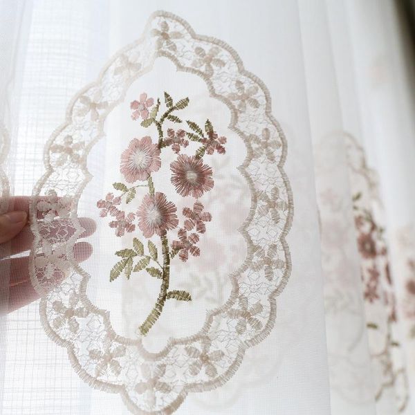 pink floral embroidered voile curtain for living room bedroom korean rustic blue luxury gauze drapes window treatment zh015h &
pink floral embroidered voile curtain for living room bedroom korean rustic blue luxury gauze drapes window treatment zh015h &