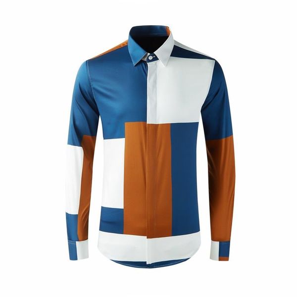 men's casual shirts brand color contrast autumn long sleeve business formal dress shirt social party male clothing, White;black
men's casual shirts brand color contrast autumn long sleeve business formal dress shirt social party male clothing, White;black