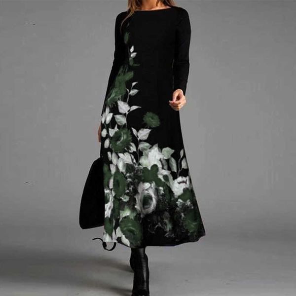 2021 autumn winter casual loose dress women vintage o-neck floral printed party dress ladies elegant long sleeve a-line dresses y1006, Black;gray
2021 autumn winter casual loose dress women vintage o-neck floral printed party dress ladies elegant long sleeve a-line dresses y1006, Black;gray