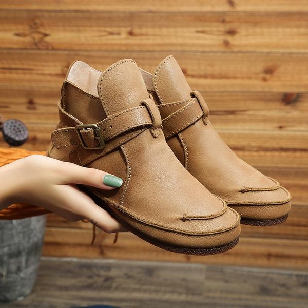 boots autumn winter retro ankle women belt buckle platform genuine cow leather short handmade female shoes, Black
boots autumn winter retro ankle women belt buckle platform genuine cow leather short handmade female shoes, Black