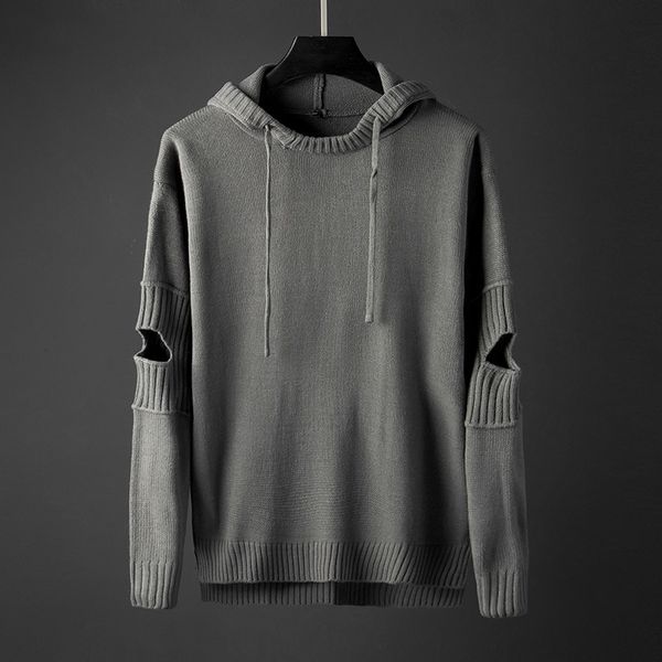 sweater knit spring and autumn korean fashion men's rib crew neck pullover hooded casual loose ted, White;black
sweater knit spring and autumn korean fashion men's rib crew neck pullover hooded casual loose ted, White;black