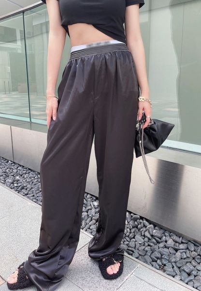 casual pants in the summer of 2021, miu letters, elastic waist, hanging feeling, thin and wide leg pants, tide brand high waist floor moppin, Black;white
casual pants in the summer of 2021, miu letters, elastic waist, hanging feeling, thin and wide leg pants, tide brand high waist floor moppin, Black;white