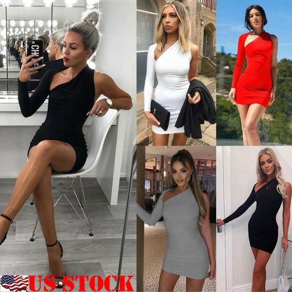 casual dresses women one shoulder slim fit bodycon bandage sleeve long tank party evening club mini pencil dress, Black;gray
casual dresses women one shoulder slim fit bodycon bandage sleeve long tank party evening club mini pencil dress, Black;gray
