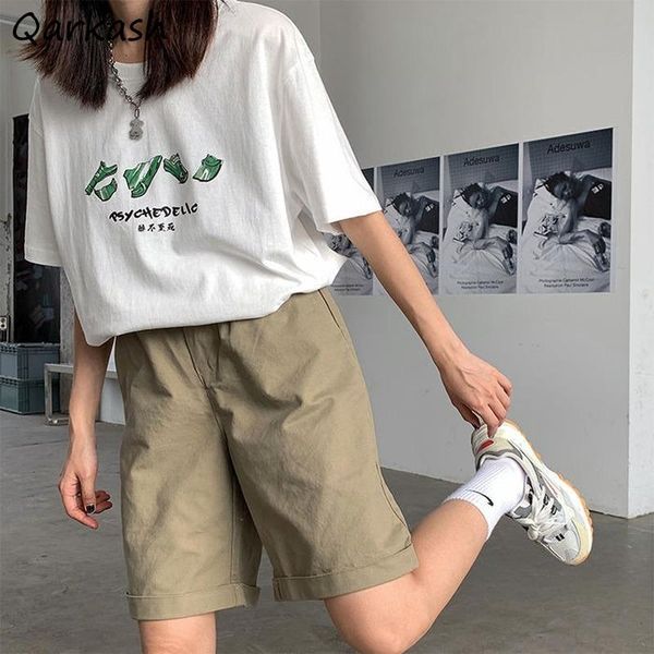 women's shorts women summer knee length solid streetwear harajuku all-match ins students fashion vintage retro chic ulzzang leisure, White;black
women's shorts women summer knee length solid streetwear harajuku all-match ins students fashion vintage retro chic ulzzang leisure, White;black
