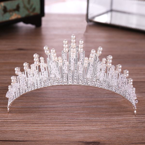 bridal wedding crown silver color pearl crystal crown headdress bridal hair accessories wedding crown hair jewelry handmadedio chan contact, White;golden
bridal wedding crown silver color pearl crystal crown headdress bridal hair accessories wedding crown hair jewelry handmadedio chan contact, White;golden