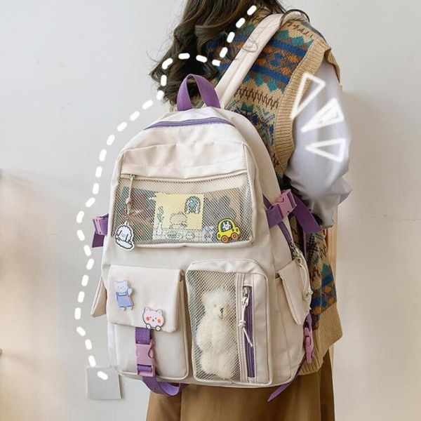 backpack nylon women fashion waterproof rucksacks for teen girls school bag cute student bookbag travel mochila 2021
backpack nylon women fashion waterproof rucksacks for teen girls school bag cute student bookbag travel mochila 2021