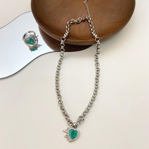 pendant necklaces mengjiqiao 2021 delicate zircon green heart crystal pendent necklace for women fashion silver color link chain jewelry
pendant necklaces mengjiqiao 2021 delicate zircon green heart crystal pendent necklace for women fashion silver color link chain jewelry