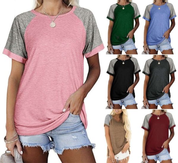 2021 new round neck color matching short sleeve women's t-shirt in spring and summer, Black;gray
2021 new round neck color matching short sleeve women's t-shirt in spring and summer, Black;gray
