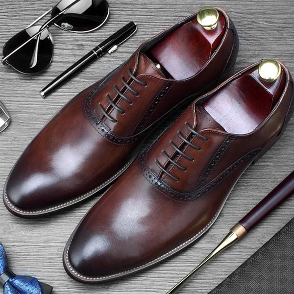 dress shoes british medallion hand-made genuine leather men's carved oxfords brand round toe man formal wedding brogue bql57, Black
dress shoes british medallion hand-made genuine leather men's carved oxfords brand round toe man formal wedding brogue bql57, Black