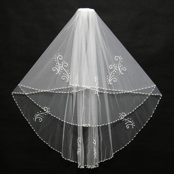 bridal veils two layers beaded pearls beading edge white ivory wedding fashion accessories 2021, Black
bridal veils two layers beaded pearls beading edge white ivory wedding fashion accessories 2021, Black