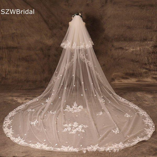 bridal veils arrival two layers cathedral wedding with comb welon ivory lace appliques accessories vail, Black
bridal veils arrival two layers cathedral wedding with comb welon ivory lace appliques accessories vail, Black