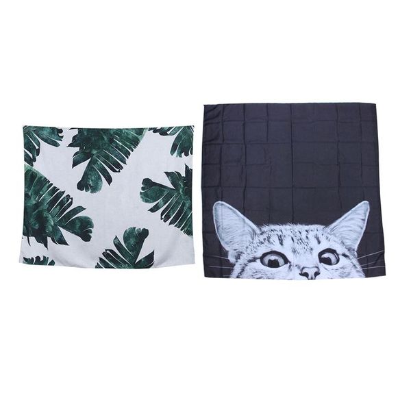 yoga mats 2 pcs tapestries hippie wall hanging bedspreads beach towel mat (150 cm x 130 cm),white green leaves & black cat
yoga mats 2 pcs tapestries hippie wall hanging bedspreads beach towel mat (150 cm x 130 cm),white green leaves & black cat