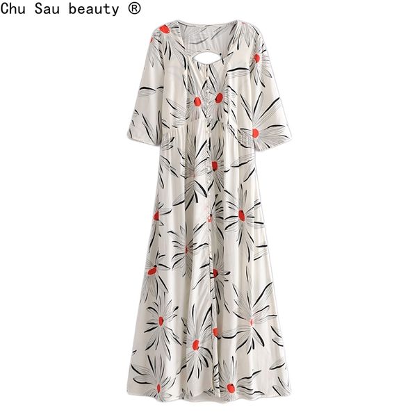 summer ladies holiday style positioning printing mid-sleeve long skirt back hollow out dress button female boho 210508, Black;gray
summer ladies holiday style positioning printing mid-sleeve long skirt back hollow out dress button female boho 210508, Black;gray