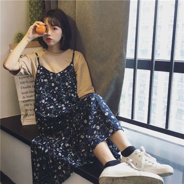 casual dresses dress women clothes summer women's korean sweet little fresh suspender skirt medium length floral chiffon loose over the, Black;gray
casual dresses dress women clothes summer women's korean sweet little fresh suspender skirt medium length floral chiffon loose over the, Black;gray