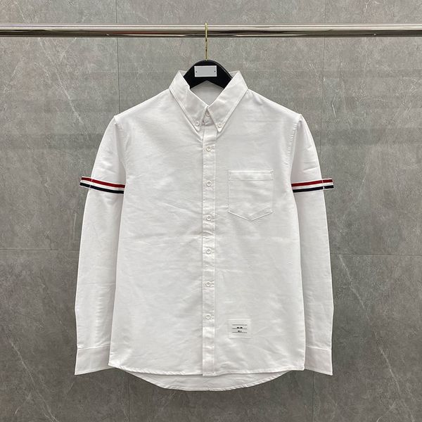 tb shirt with three color stripes and four bars, White
tb shirt with three color stripes and four bars, White