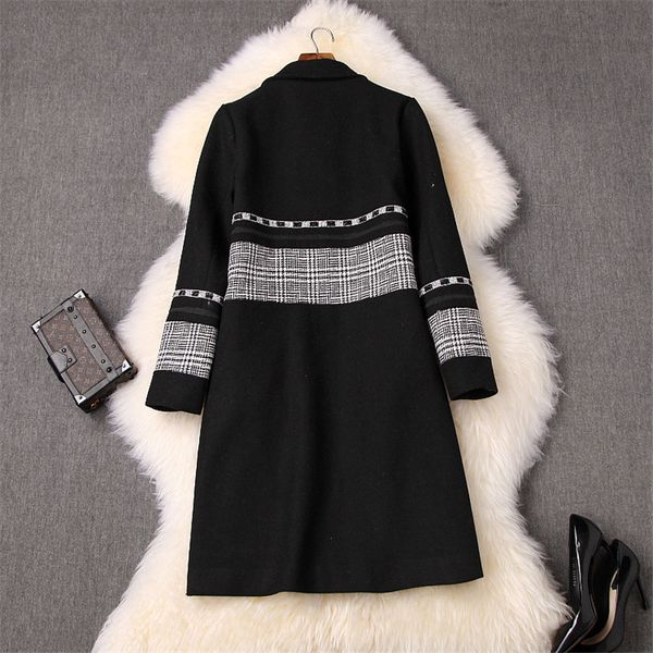 women's trench coats winter women's wool coat designers turn down collar diamonds plaid shreds long woolen coats outerwear mcus, Tan;black
women's trench coats winter women's wool coat designers turn down collar diamonds plaid shreds long woolen coats outerwear mcus, Tan;black