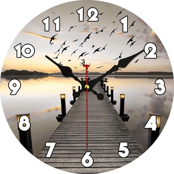 modern simple wall clock indoor non-ticking silent sweep movement clocks sunset lake bridge seagull scenery wood hang
modern simple wall clock indoor non-ticking silent sweep movement clocks sunset lake bridge seagull scenery wood hang