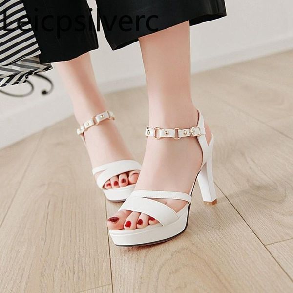 women's sandals summer style fashion solid open toe buckle thick heel high shoes plus size 34-43, Black
women's sandals summer style fashion solid open toe buckle thick heel high shoes plus size 34-43, Black