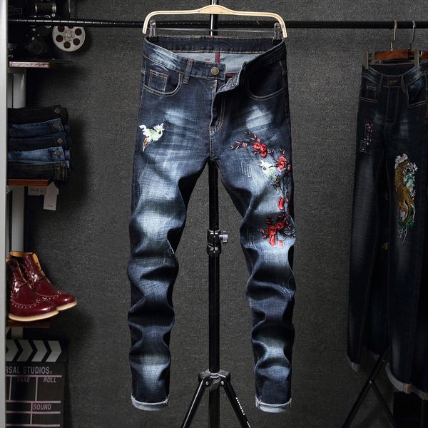 fashion jeans menswear men's heavy industry embroidery stretch wash long pants autumn winter 2021, Blue
fashion jeans menswear men's heavy industry embroidery stretch wash long pants autumn winter 2021, Blue