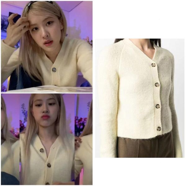 women's knits & tees kpop rose button cardigan knitted korean fashion sweater lady autumn long sleeve v-neck casual knitwear coat femal, White
women's knits & tees kpop rose button cardigan knitted korean fashion sweater lady autumn long sleeve v-neck casual knitwear coat femal, White