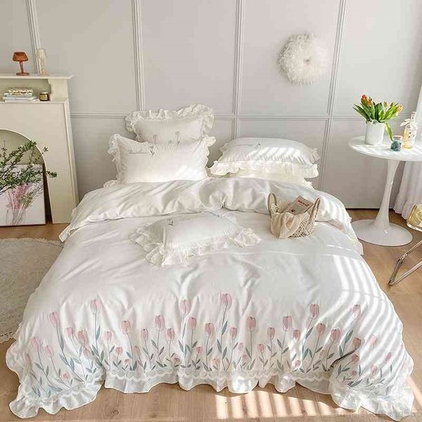 chic tulip sunflowers embroidery white bedding for girls bedroom 800tc 100%cotton ultra soft duvet cover bed sheet pillowcases
chic tulip sunflowers embroidery white bedding for girls bedroom 800tc 100%cotton ultra soft duvet cover bed sheet pillowcases