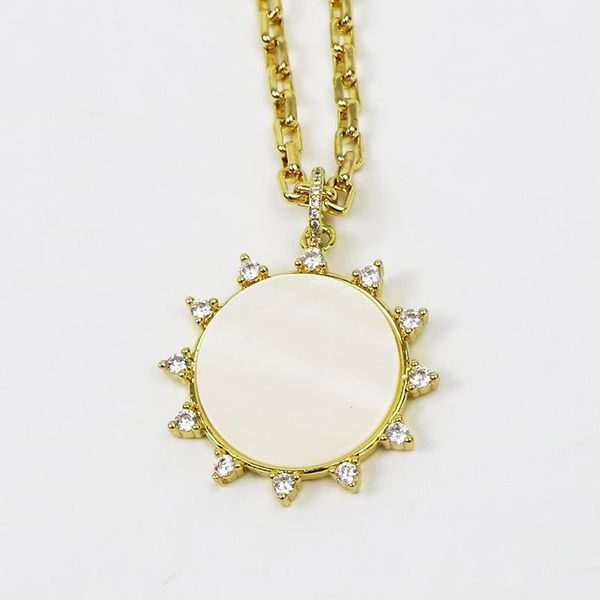 pcs zircon slar pendant necklace jewelry accessories white shell design 51618 necklaces, Silver
pcs zircon slar pendant necklace jewelry accessories white shell design 51618 necklaces, Silver