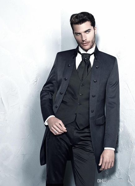 latest design stand collar black swallow-tailed coat 3 pieces formal fashion bespoke slim fit (jacket+trousers+vest+tie) men's suits &, White;black
latest design stand collar black swallow-tailed coat 3 pieces formal fashion bespoke slim fit (jacket+trousers+vest+tie) men's suits &, White;black