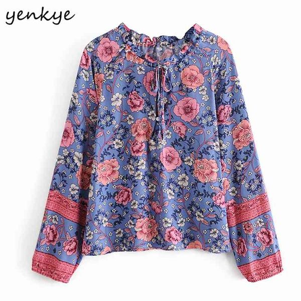 women multicolor print floral blouse shirt femme lace up v neck long sleeve summer boho plus size blusas 210514, White
women multicolor print floral blouse shirt femme lace up v neck long sleeve summer boho plus size blusas 210514, White