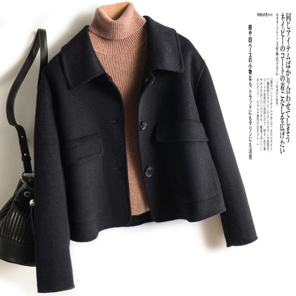 women's wool & blends autumn 2021 genuine double-sided jackets female spring black short thin woman coats woolen overcoat manteau femme
women's wool & blends autumn 2021 genuine double-sided jackets female spring black short thin woman coats woolen overcoat manteau femme