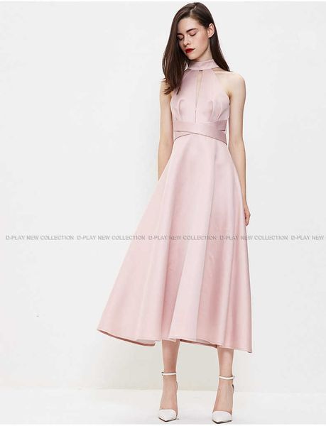 luxury evening dress seri pink hanging neck bandage waist closing hollow long bridmaid, Black;gray
luxury evening dress seri pink hanging neck bandage waist closing hollow long bridmaid, Black;gray