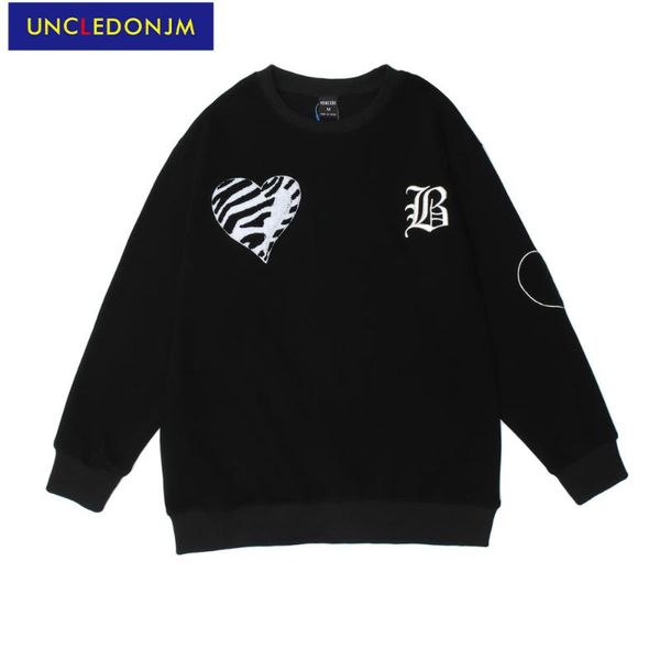 men's hoodies & sweatshirts uncledonjm heart embroidery sweatshirt japanese streetwear clothes men couple man crewneck lw7133, Black
men's hoodies & sweatshirts uncledonjm heart embroidery sweatshirt japanese streetwear clothes men couple man crewneck lw7133, Black