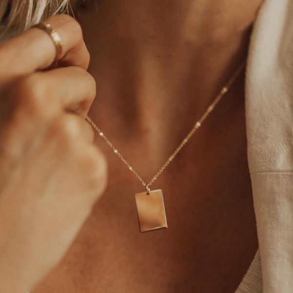 chains visunion 316l stainless steel square necklace 13*9mm gold plated minimalsit design jewelry for women arrival, Silver
chains visunion 316l stainless steel square necklace 13*9mm gold plated minimalsit design jewelry for women arrival, Silver