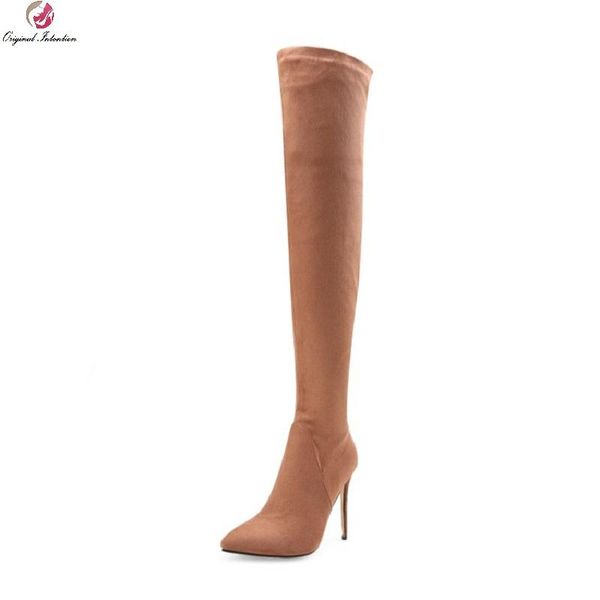 boots est autumn winter high cow suede over the knee women pointed toe thin heels side zip size33-43, Black
boots est autumn winter high cow suede over the knee women pointed toe thin heels side zip size33-43, Black