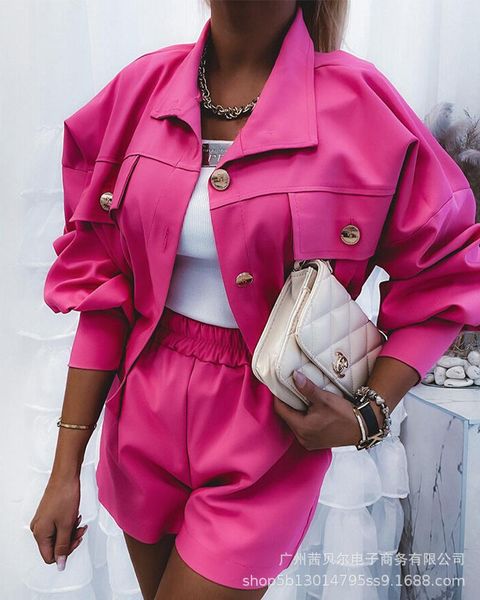 women's tracksuits 2021 lapel drill casual two-piece set, Gray
women's tracksuits 2021 lapel drill casual two-piece set, Gray