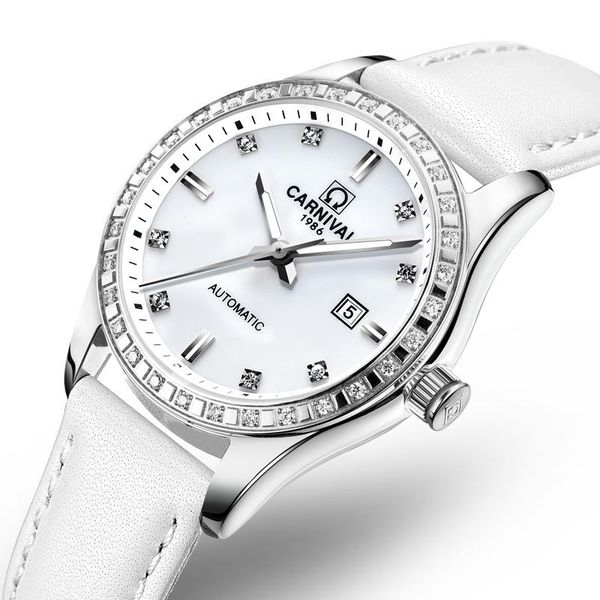 wristwatches switzerland carnival women watches ladies automatic mechanical watch waterproof relogio feminino 8685l-10, Slivery;brown
wristwatches switzerland carnival women watches ladies automatic mechanical watch waterproof relogio feminino 8685l-10, Slivery;brown