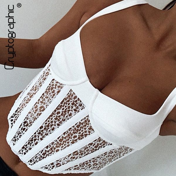 sleeveless bustier corset female lace sheer crop baless straps cropped feminino vest cropped newhigh quality, White
sleeveless bustier corset female lace sheer crop baless straps cropped feminino vest cropped newhigh quality, White