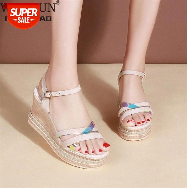 2021 wedges heel sandals women summer platform high-heeled shoes gladiator for #5r2u, Black
2021 wedges heel sandals women summer platform high-heeled shoes gladiator for #5r2u, Black