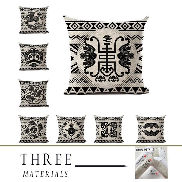 cushion/decorative pillow ethnic totem print cushion cover decoration home black and white pattern dot throw pillowcase sofa study accessori
cushion/decorative pillow ethnic totem print cushion cover decoration home black and white pattern dot throw pillowcase sofa study accessori