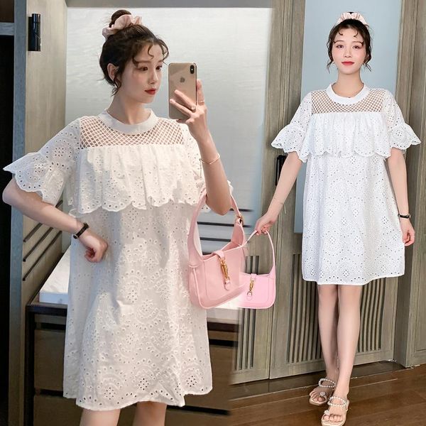 maternity dresses 80064# dress summer cotton short sleeves loose midi a line plus size pregnancy pregnant women mom, White
maternity dresses 80064# dress summer cotton short sleeves loose midi a line plus size pregnancy pregnant women mom, White