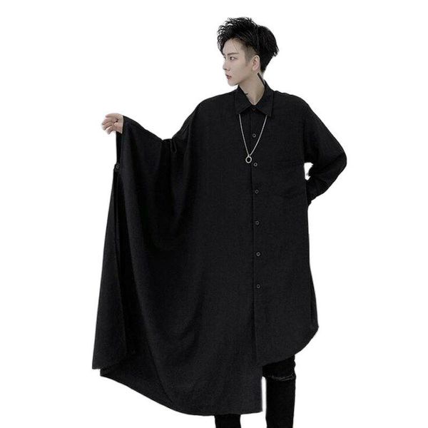 men's casual shirts men asymmetric oversized long shirt street hip hop man harajuku vintage punk blouse dj singer stage costume, White;black
men's casual shirts men asymmetric oversized long shirt street hip hop man harajuku vintage punk blouse dj singer stage costume, White;black
