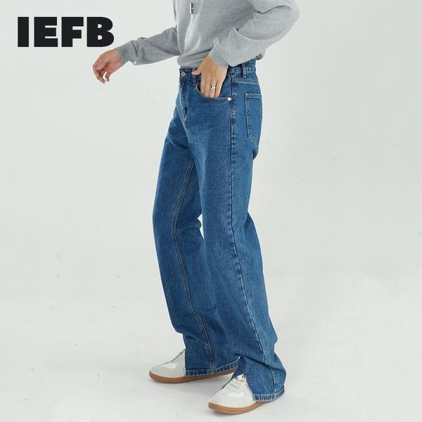 men's jeans iefb wide leg split dark bue 2021 korean trend loose straight denim trousers spring autumn tide clothing 9y8087, Blue
men's jeans iefb wide leg split dark bue 2021 korean trend loose straight denim trousers spring autumn tide clothing 9y8087, Blue