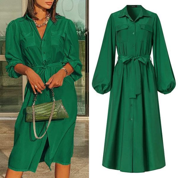 casual dresses dresses women french elegant lapel shirt celmia fashion office loose knee-length puff sleeve dress solid vesti uwni, Black;gray
casual dresses dresses women french elegant lapel shirt celmia fashion office loose knee-length puff sleeve dress solid vesti uwni, Black;gray