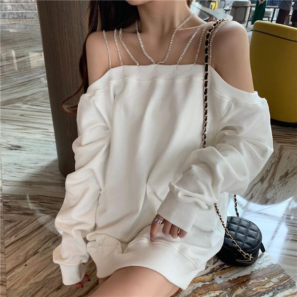 casual dresses off shoulder spaghetti dress female autumn loose sweatshirt black long-sleeved, Black;gray
casual dresses off shoulder spaghetti dress female autumn loose sweatshirt black long-sleeved, Black;gray