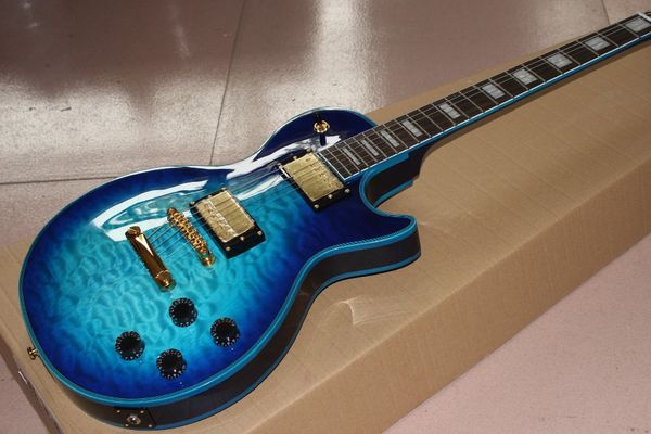 custom electric guitar.blue color tiger flame gold hardware rosewood fingerboard
custom electric guitar.blue color tiger flame gold hardware rosewood fingerboard