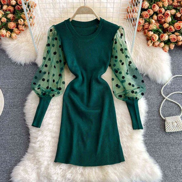 autumn elegant green knit dress winter new o neck long mesh wave dot stitching bottoming bag hip dress elastic knitted dresses y1204, Black;gray
autumn elegant green knit dress winter new o neck long mesh wave dot stitching bottoming bag hip dress elastic knitted dresses y1204, Black;gray