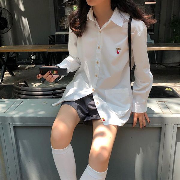 women's blouses & shirts female korean harajuku college cartoon fries badge shirt ulzzang japanese kawaii ladies vintage clothes for wo, White
women's blouses & shirts female korean harajuku college cartoon fries badge shirt ulzzang japanese kawaii ladies vintage clothes for wo, White