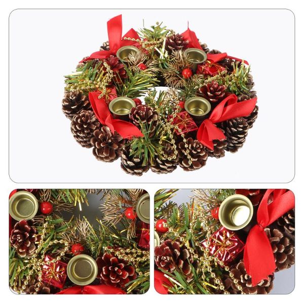 1pc christmas candle wreath garland home candlestick decoration decorative flowers & wreaths
1pc christmas candle wreath garland home candlestick decoration decorative flowers & wreaths